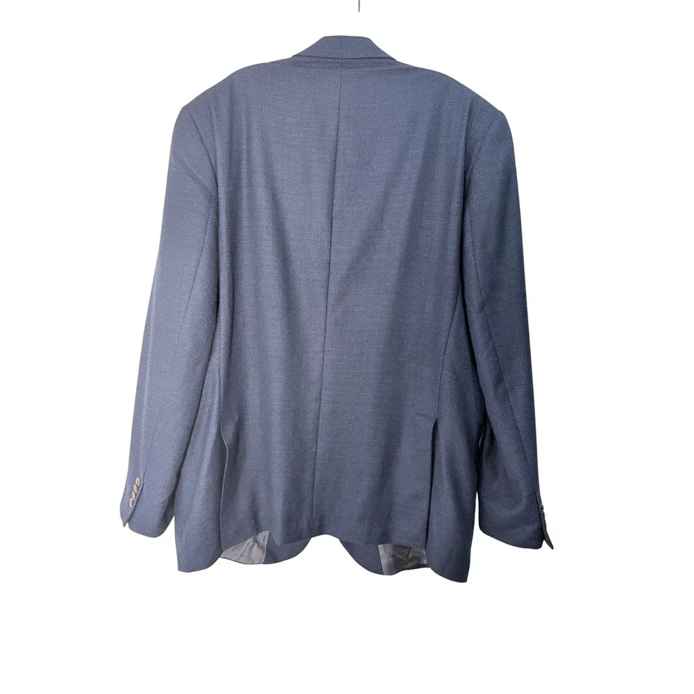 Jack Victor Blazer Men Size 46 Blue Super 110s Wool Sport Coat‎ Italy